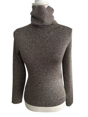 VANESSA SEWARD Bronze Metallic Turtleneck Sweater Size 34 / US XS